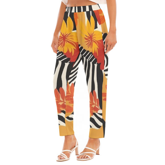 All-Over Print Women's Loose Straight-leg Pants