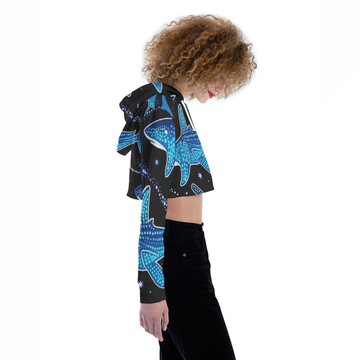 All-Over Print Women's Crop Top Hoodie