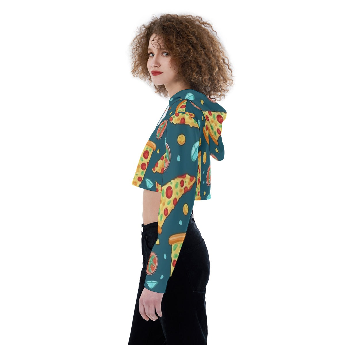 All-Over Print Women's Crop Top Hoodie