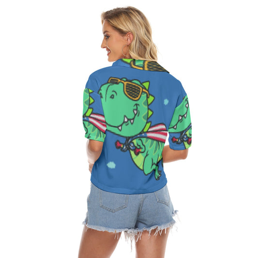 All-Over Print Women's V-neck Shirts