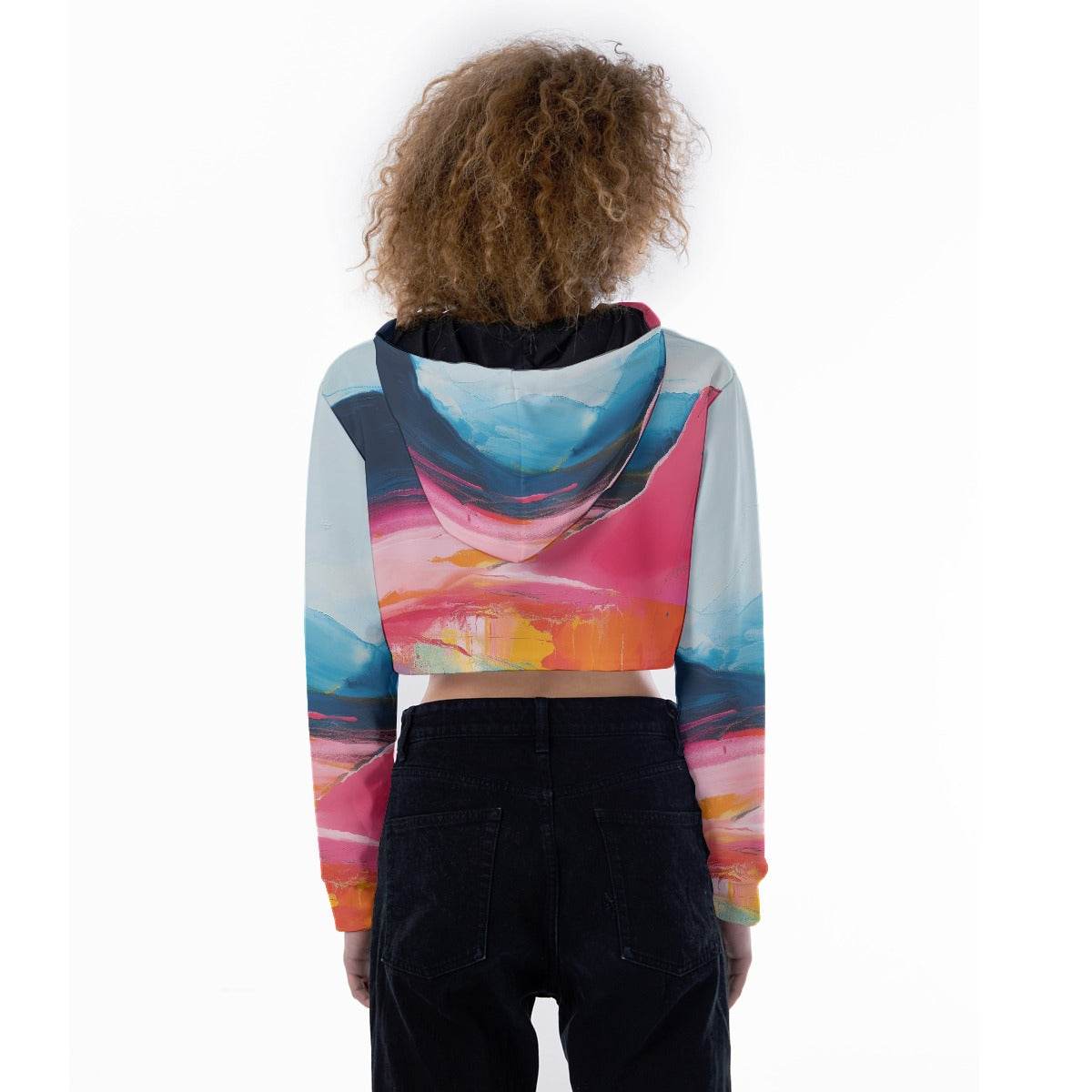 All-Over Print Women's Crop Top Hoodie