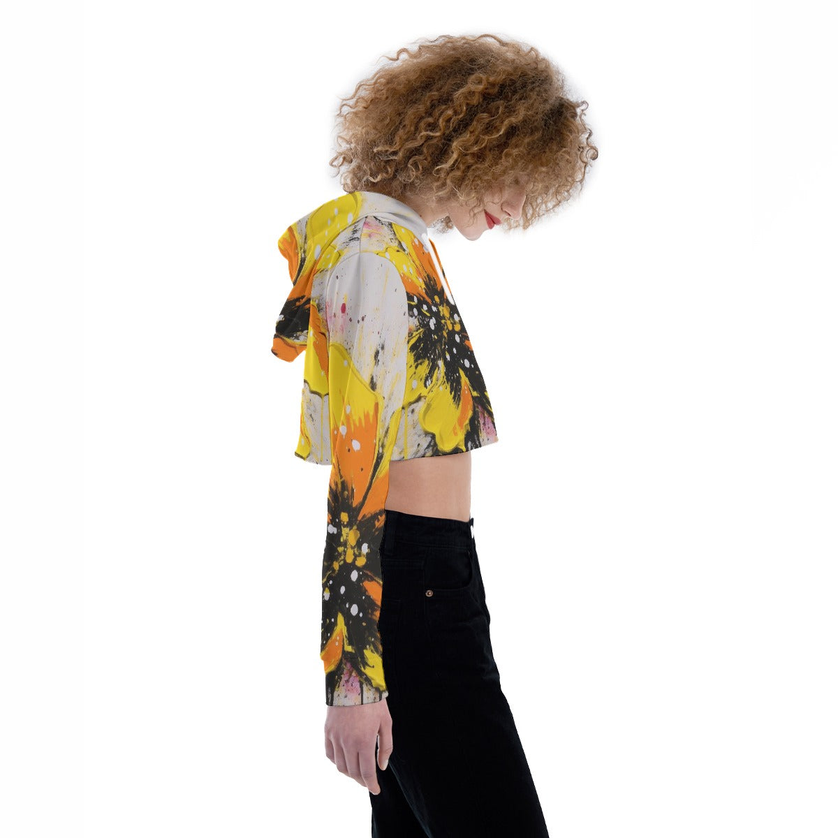 All-Over Print Women's Crop Top Hoodie
