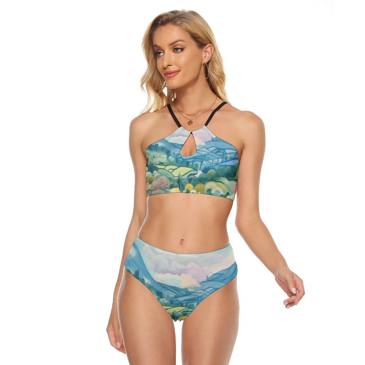 All-Over Print Women's Cami Keyhole One-piece Swimsuit