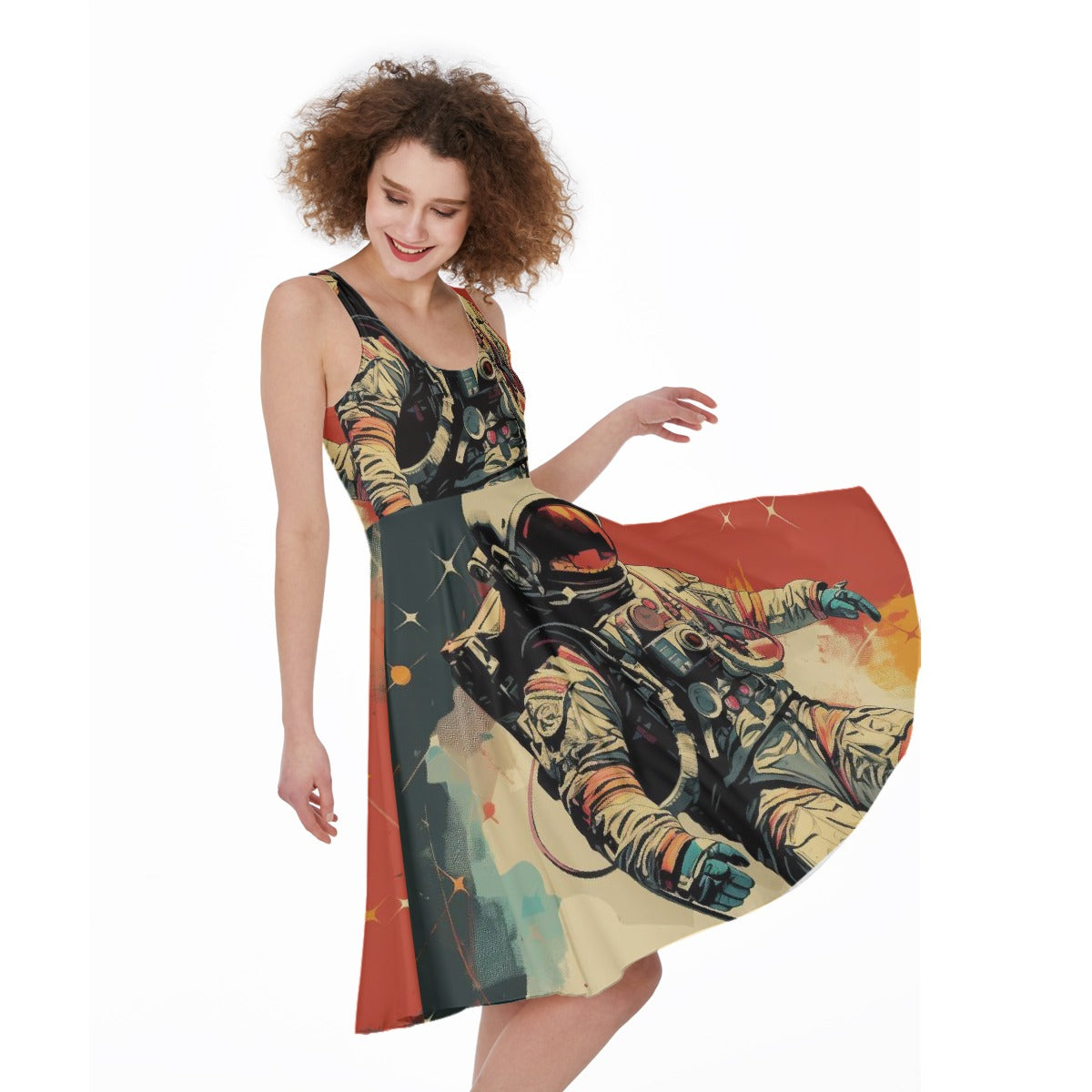 All-Over Print Women's Sleeveless Dress