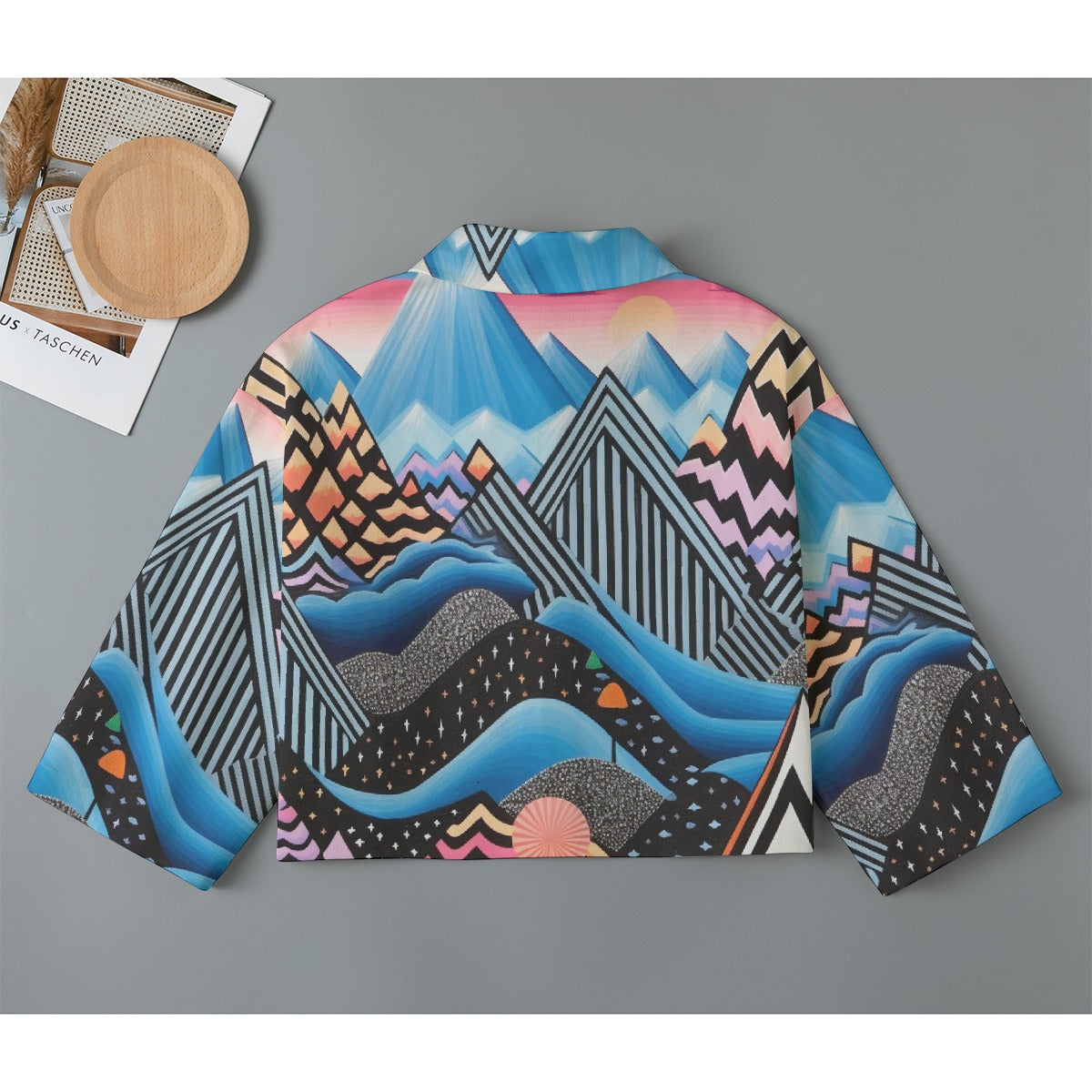 All-Over Print Women's Cropped Jacket | 245GSM Cotton