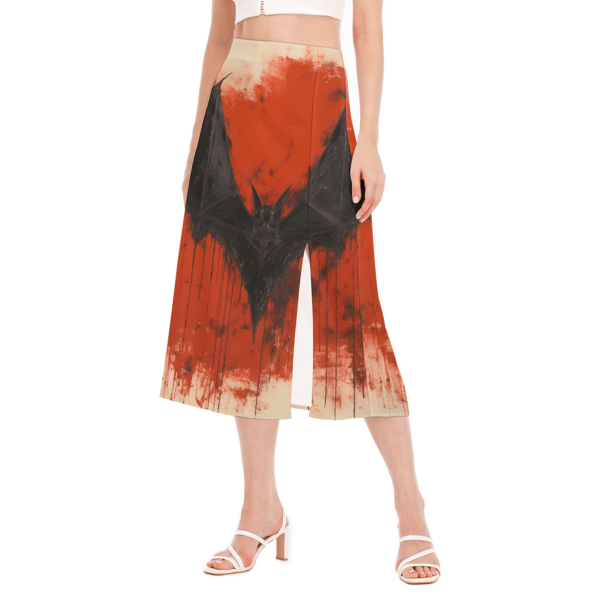 All-Over Print Women's High Slit Long Skirt