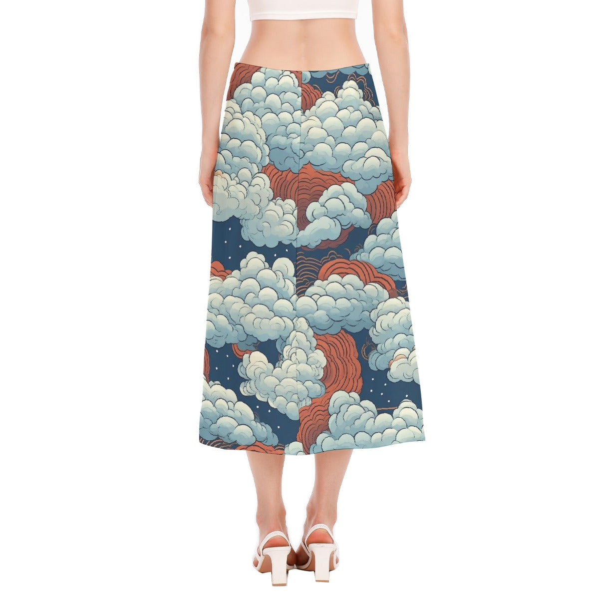 All-Over Print Women's High Slit Long Skirt