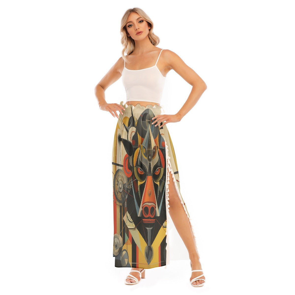 All-Over Print Women's Side Split Skirt