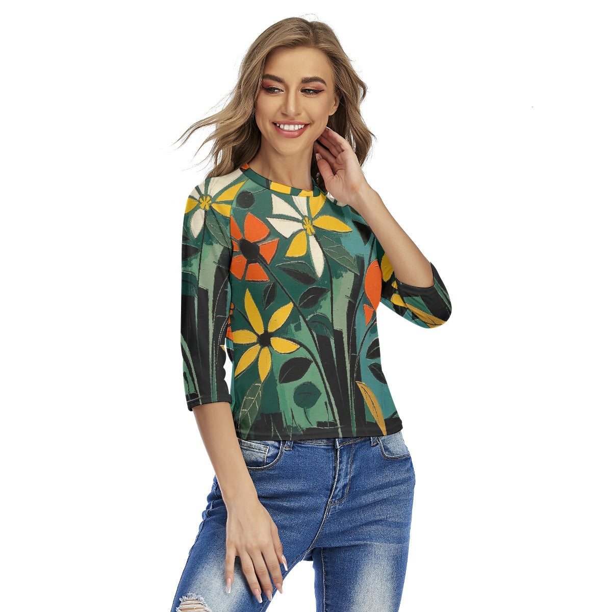 All-Over Print Women's Raglan Sleeves T-shirts
