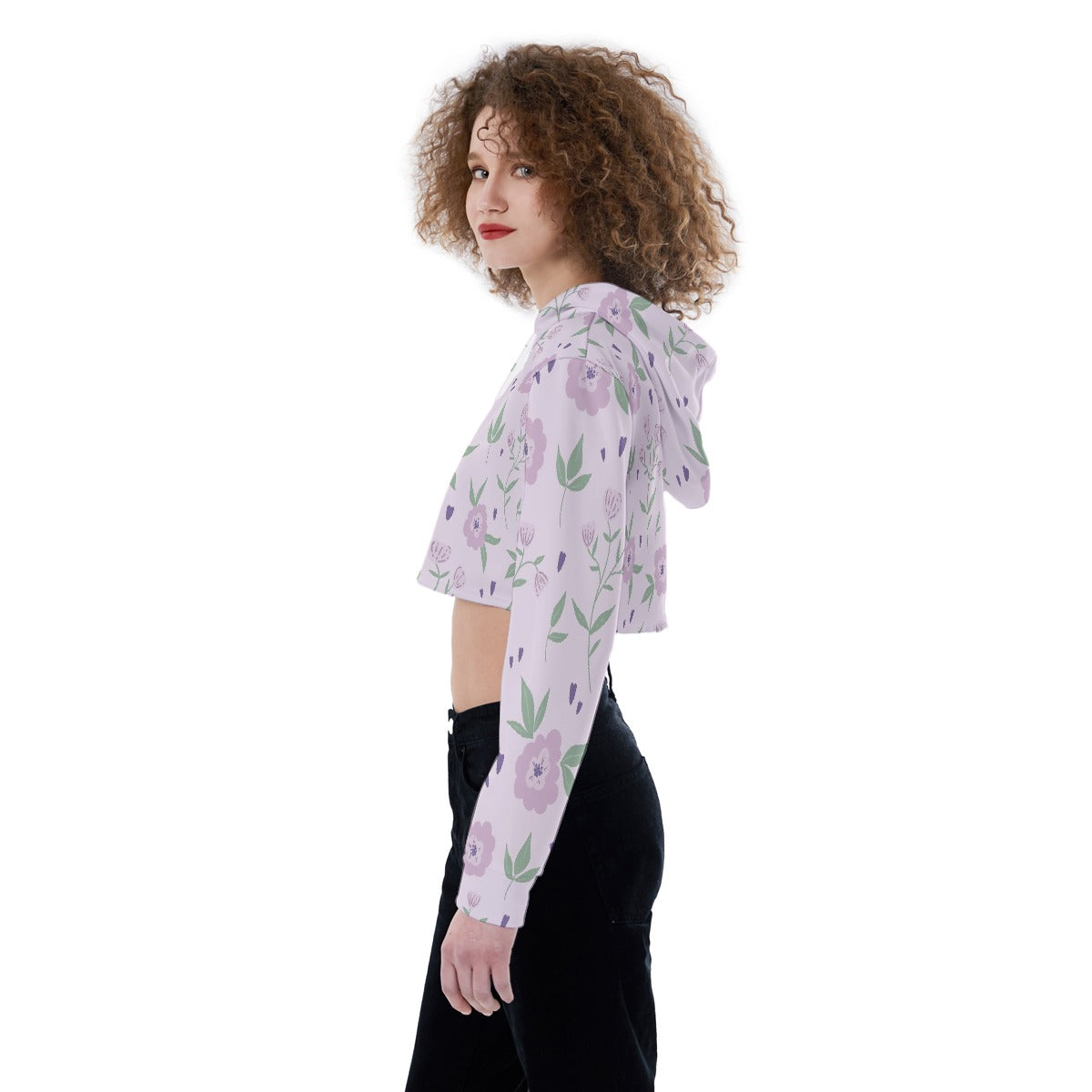 All-Over Print Women's Crop Top Hoodie