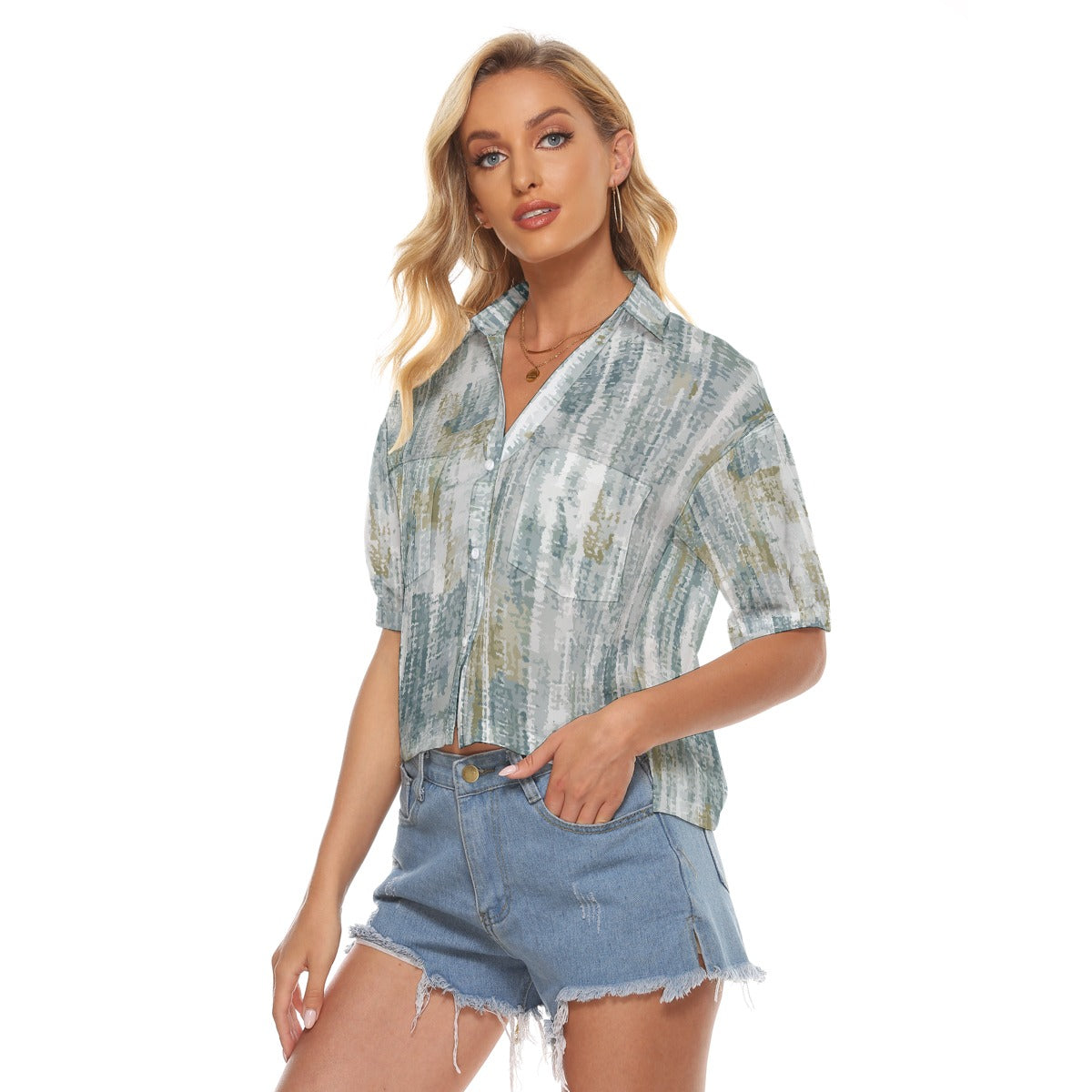 All-Over Print Women's V-neck Shirts