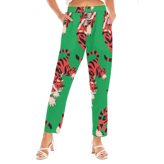 All-Over Print Women's Loose Straight-leg Pants