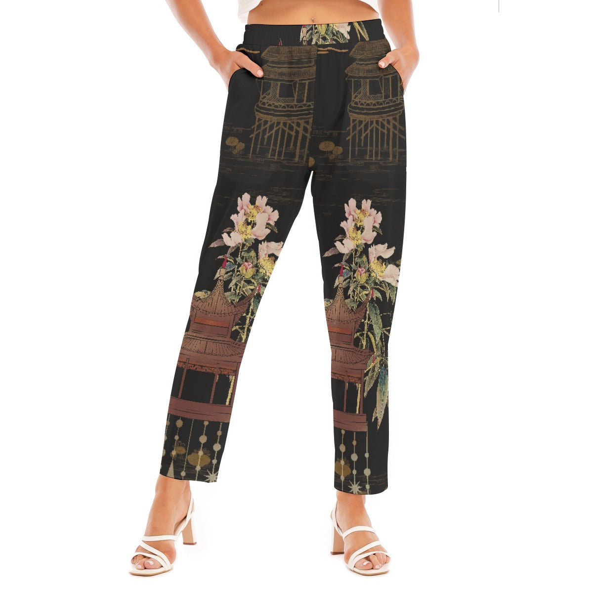All-Over Print Women's Loose Straight-leg Pants