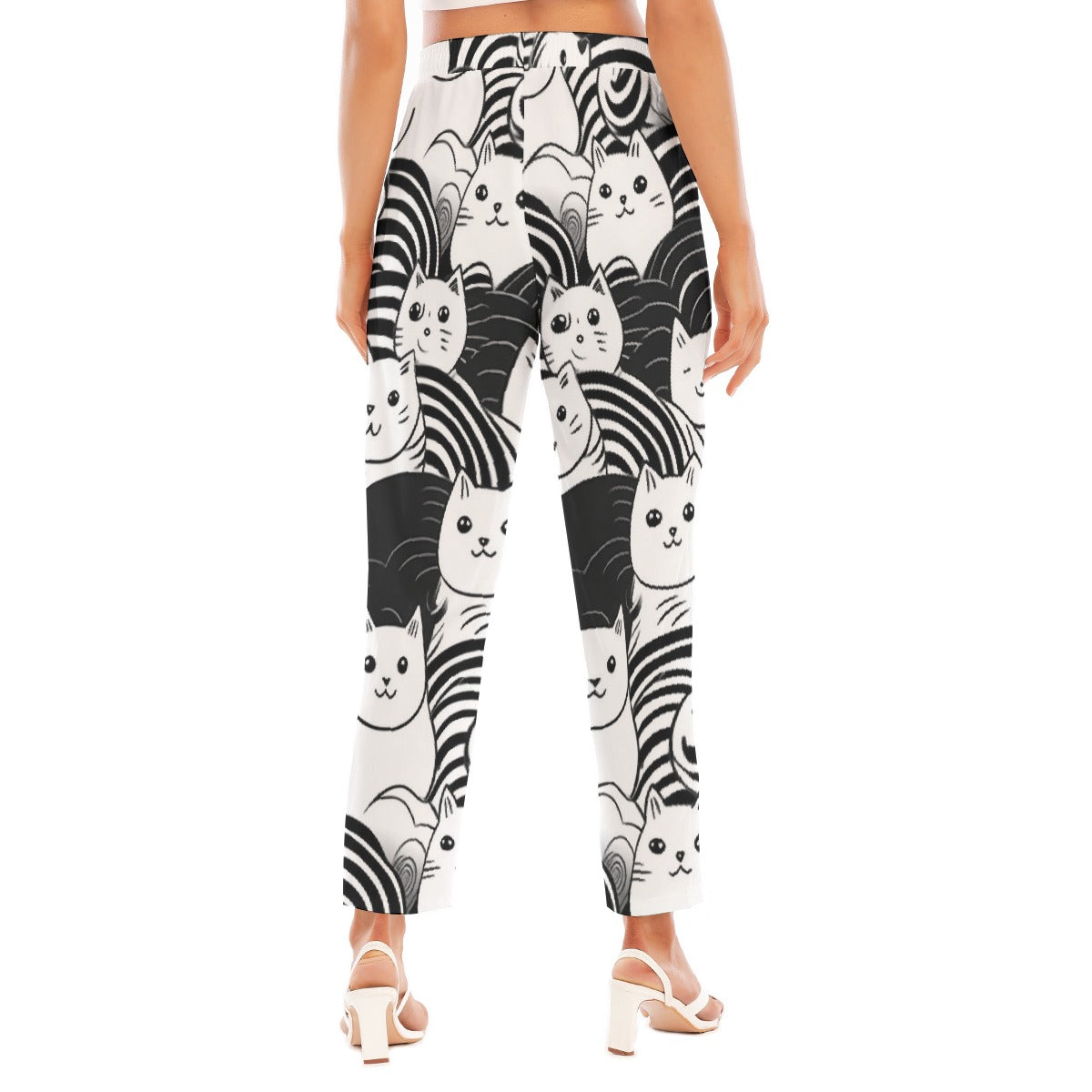 All-Over Print Women's Loose Straight-leg Pants