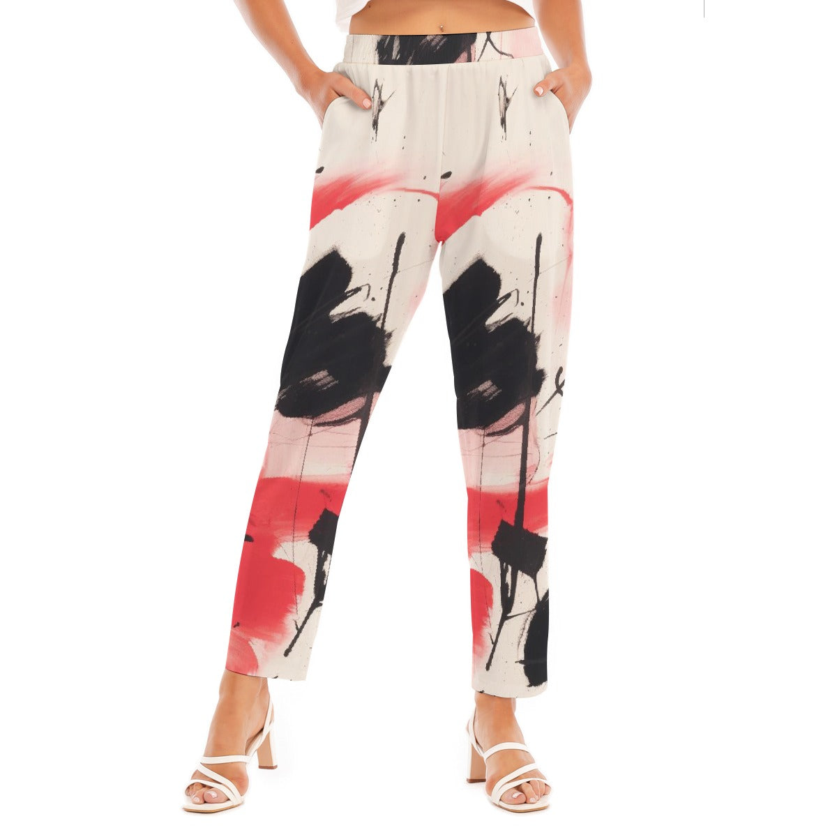 All-Over Print Women's Loose Straight-leg Pants