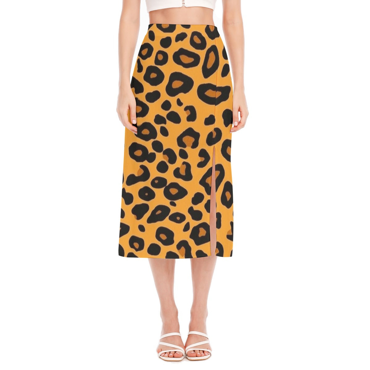 All-Over Print Women's High Slit Long Skirt
