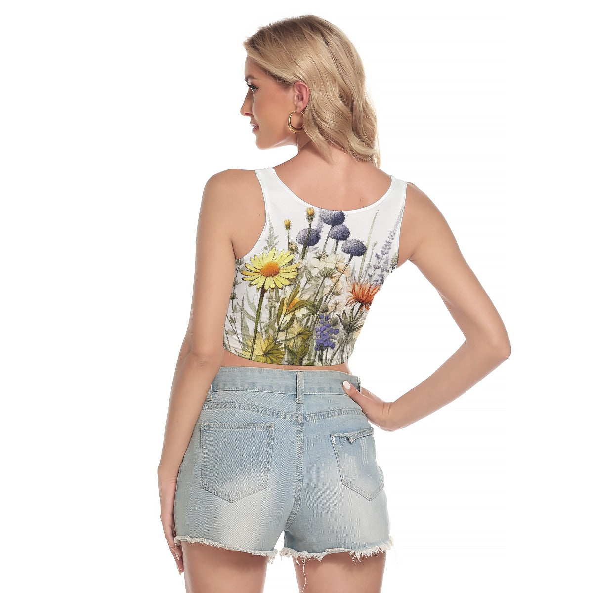 All-Over Print Women's Sport Crop Tank Top