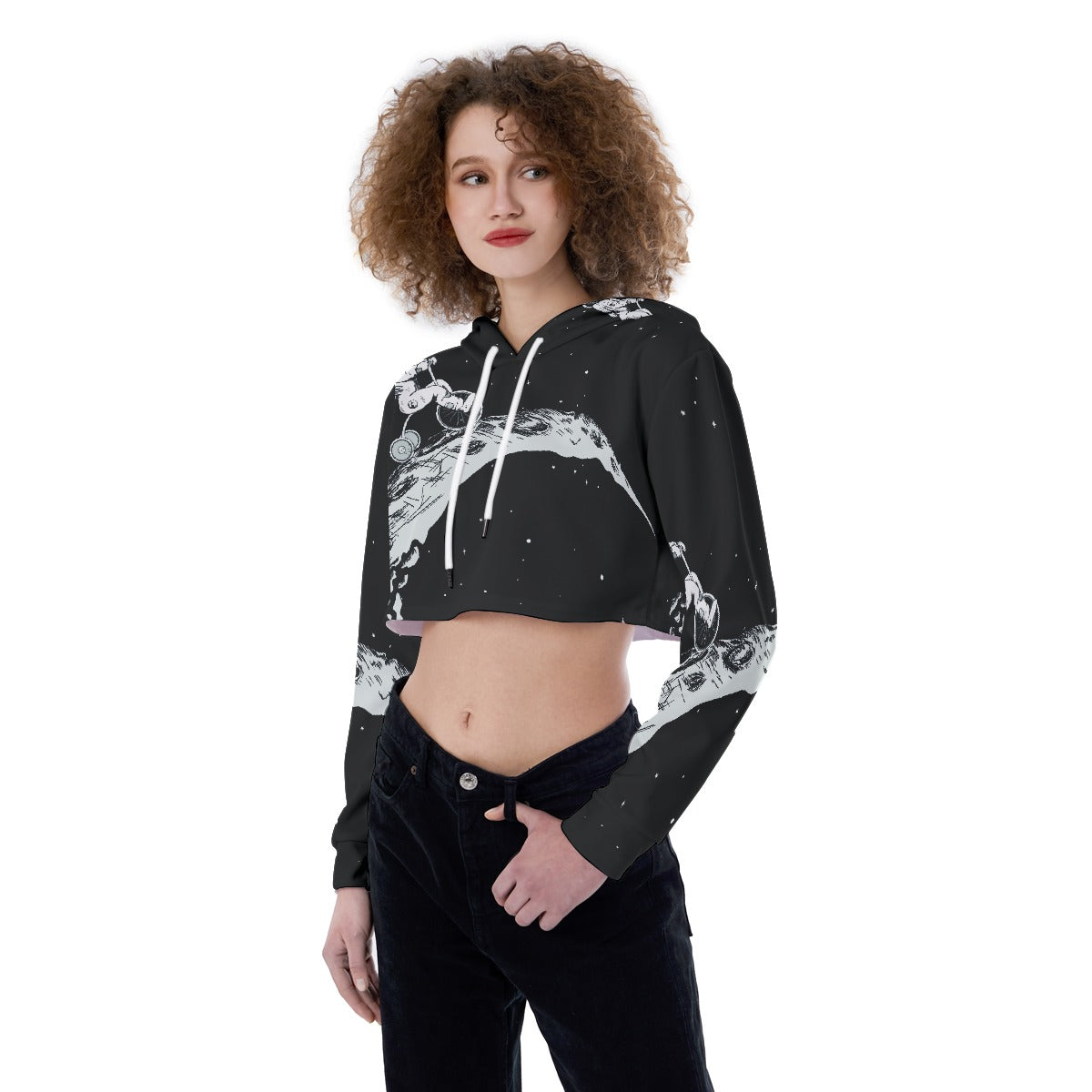 All-Over Print Women's Crop Top Hoodie