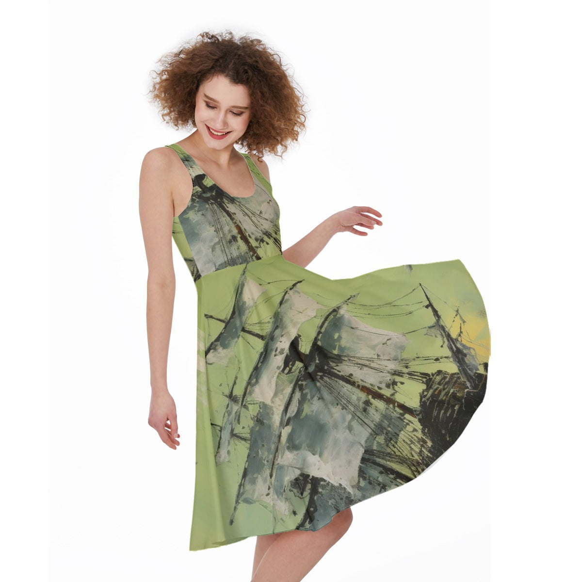 All-Over Print Women's Sleeveless Dress