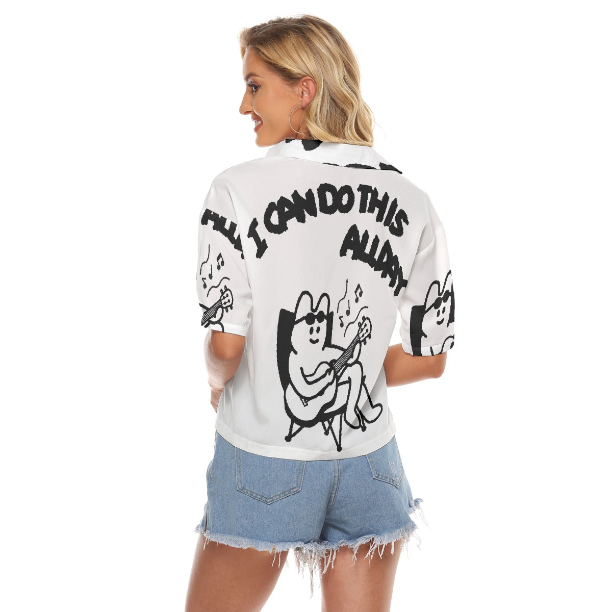 All-Over Print Women's V-neck Shirts