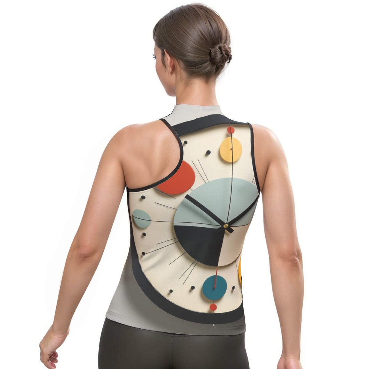 All-Over Print Women's Halter Sleeveless Asymmetrical Tank Top