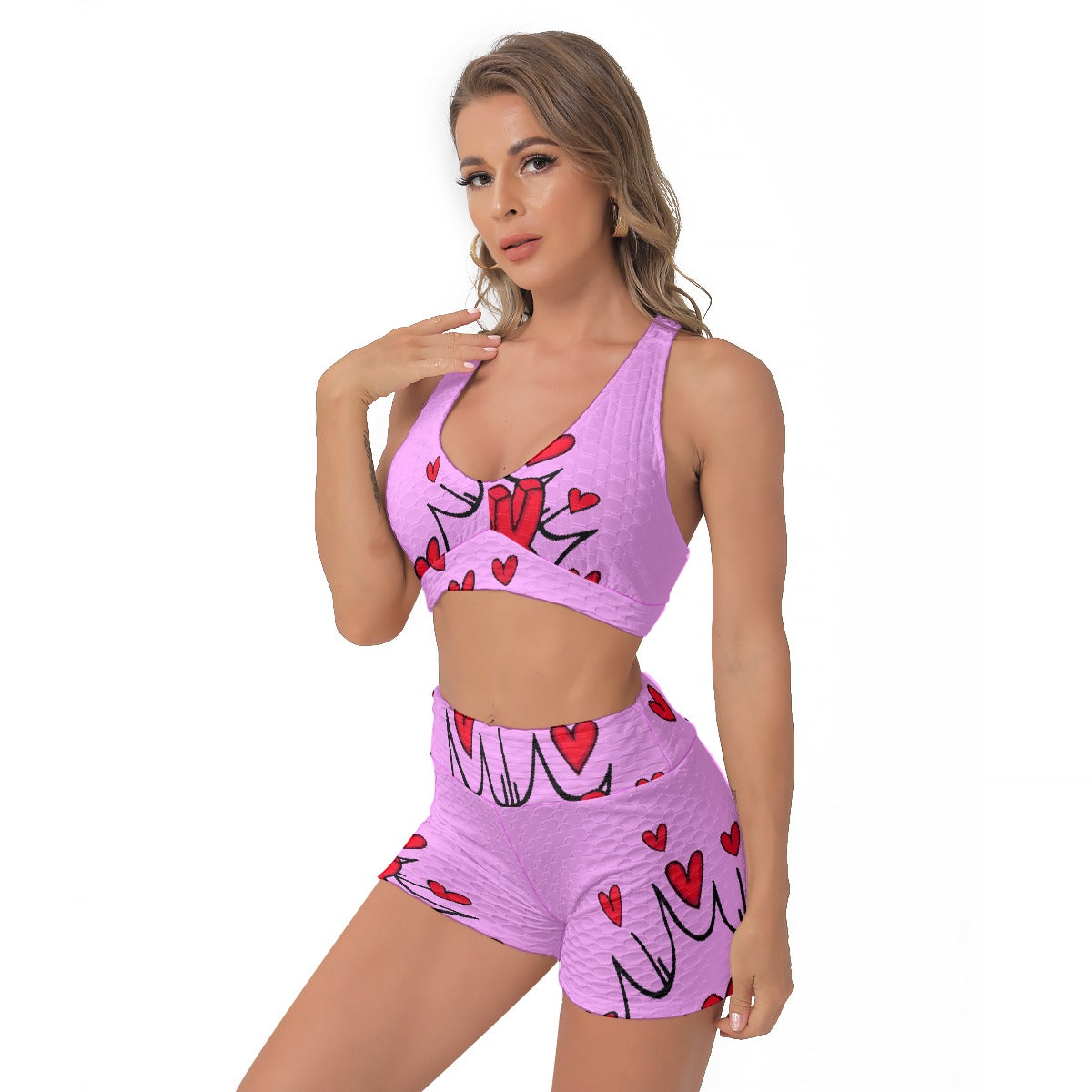 All-Over Print Women's Sports Bra Suit