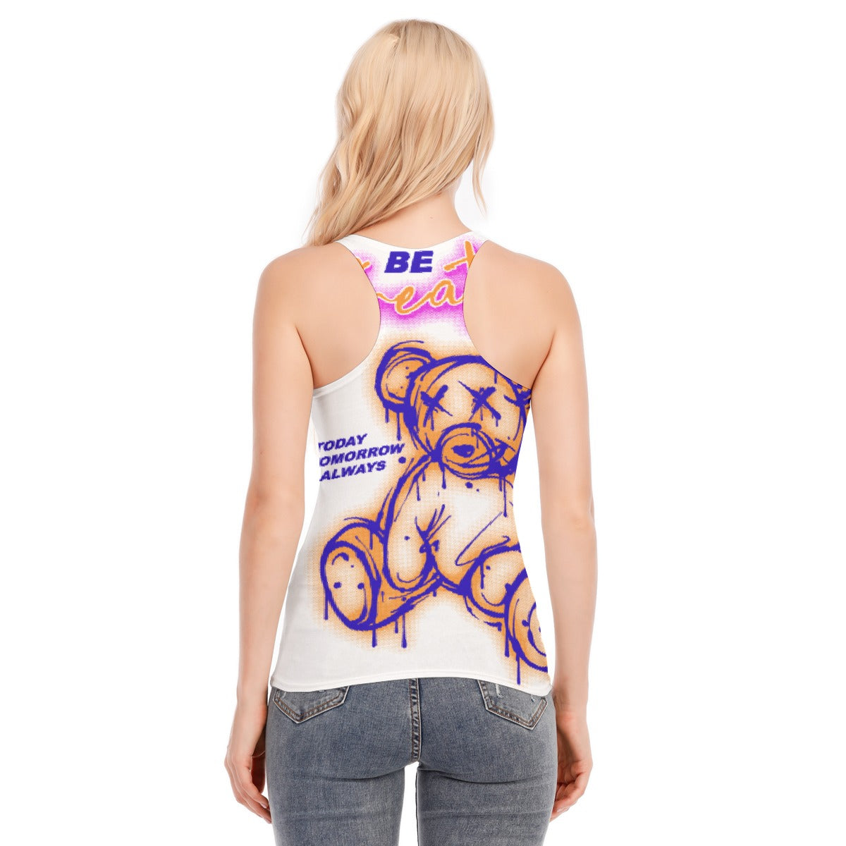 All-Over Print Women's Racer Vest | 190GSM Cotton