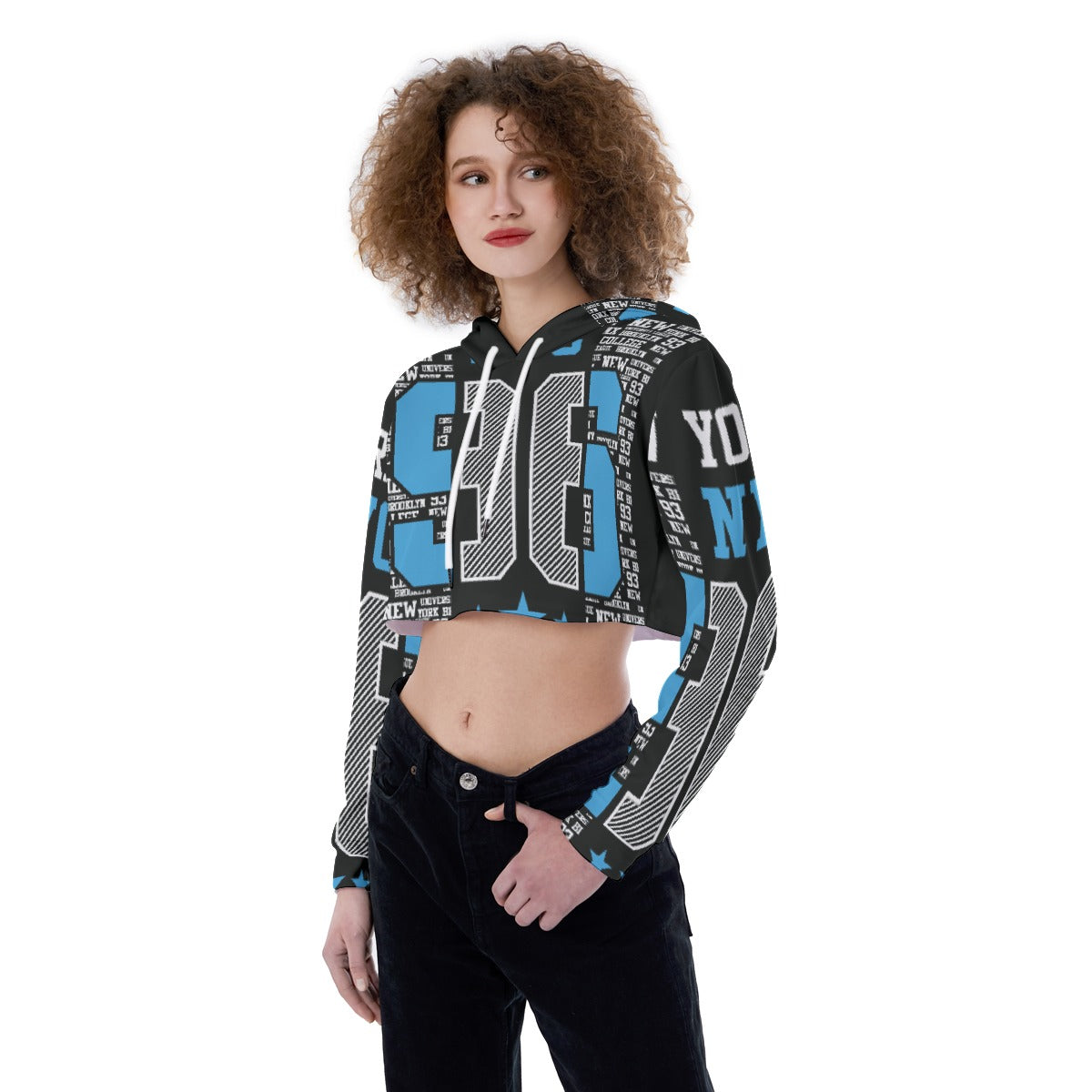 All-Over Print Women's Crop Top Hoodie