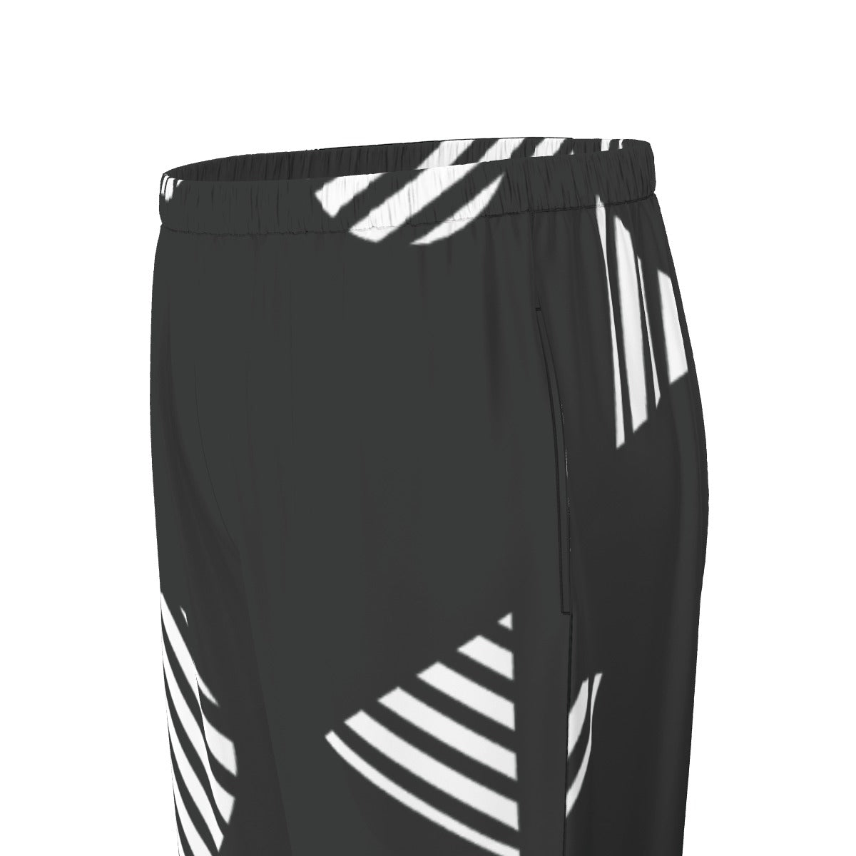 All-Over Print Women's Long Sleeve Pajama Set With Black Contrast Piping