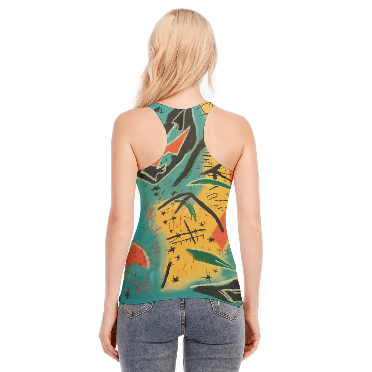 All-Over Print Women's Racer Vest | 190GSM Cotton
