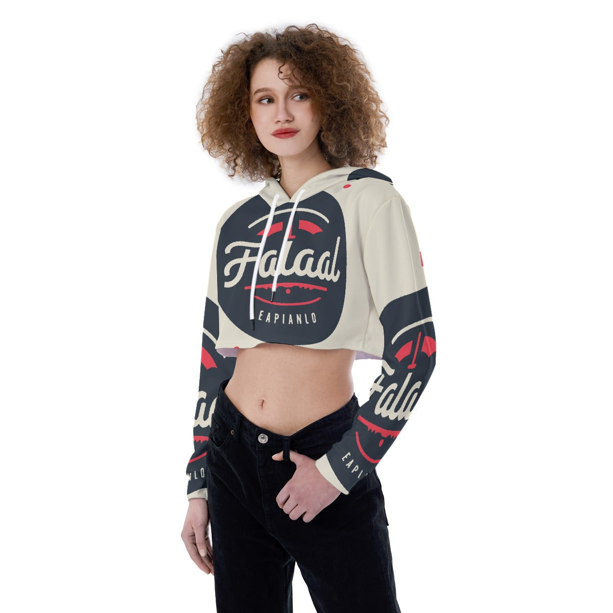All-Over Print Women's Crop Top Hoodie