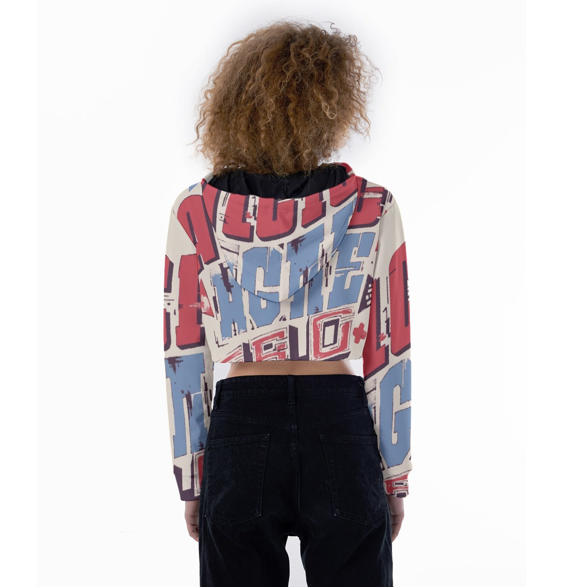 All-Over Print Women's Crop Top Hoodie