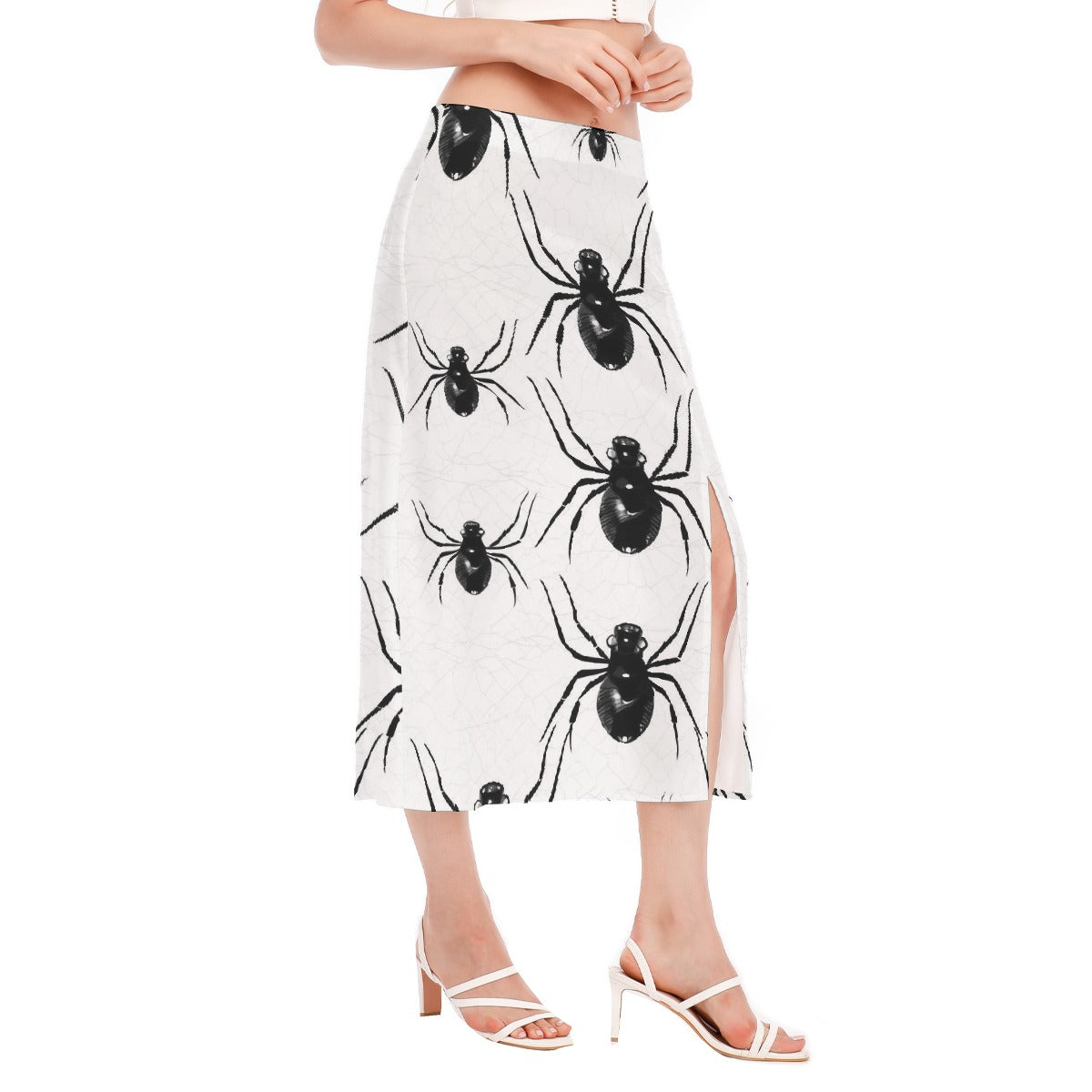 All-Over Print Women's High Slit Long Skirt