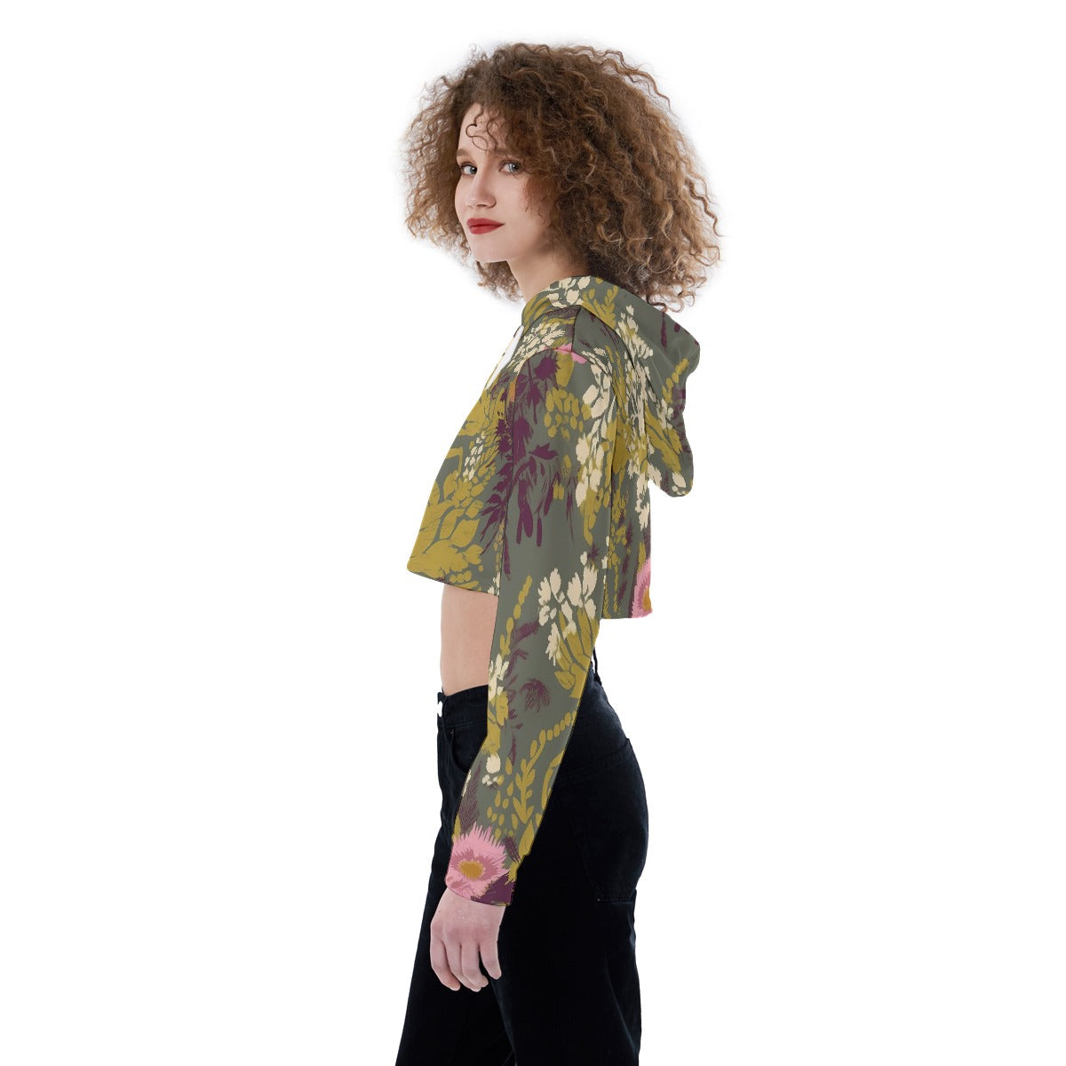 All-Over Print Women's Crop Top Hoodie