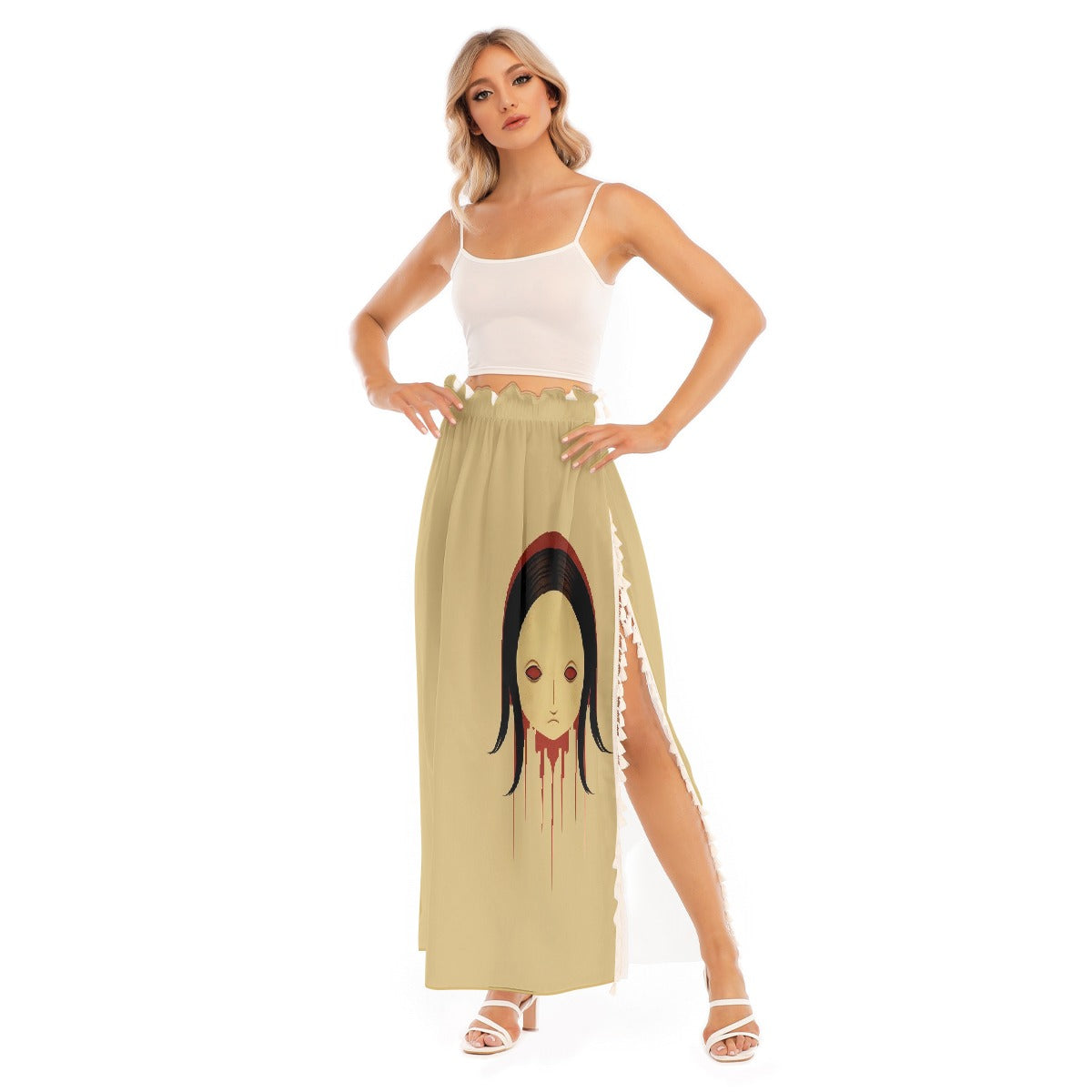 All-Over Print Women's Side Split Skirt