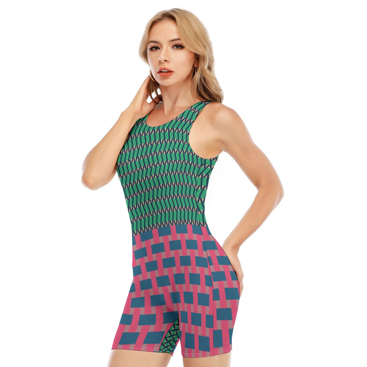 All-Over Print Women's Sleeveless One-piece Swimsuit