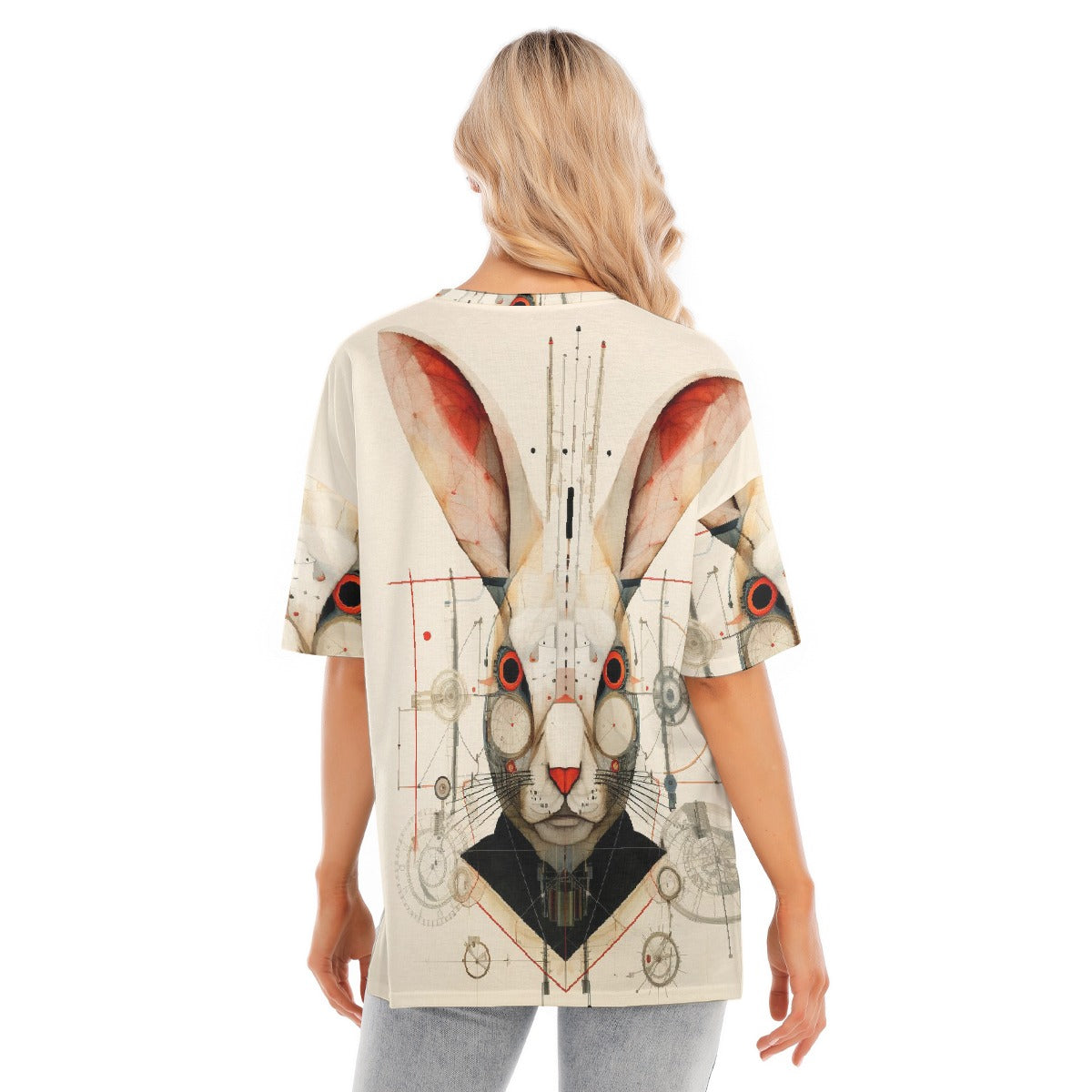 All-Over Print Women's Short Sleeves T-shirt With Hem Split