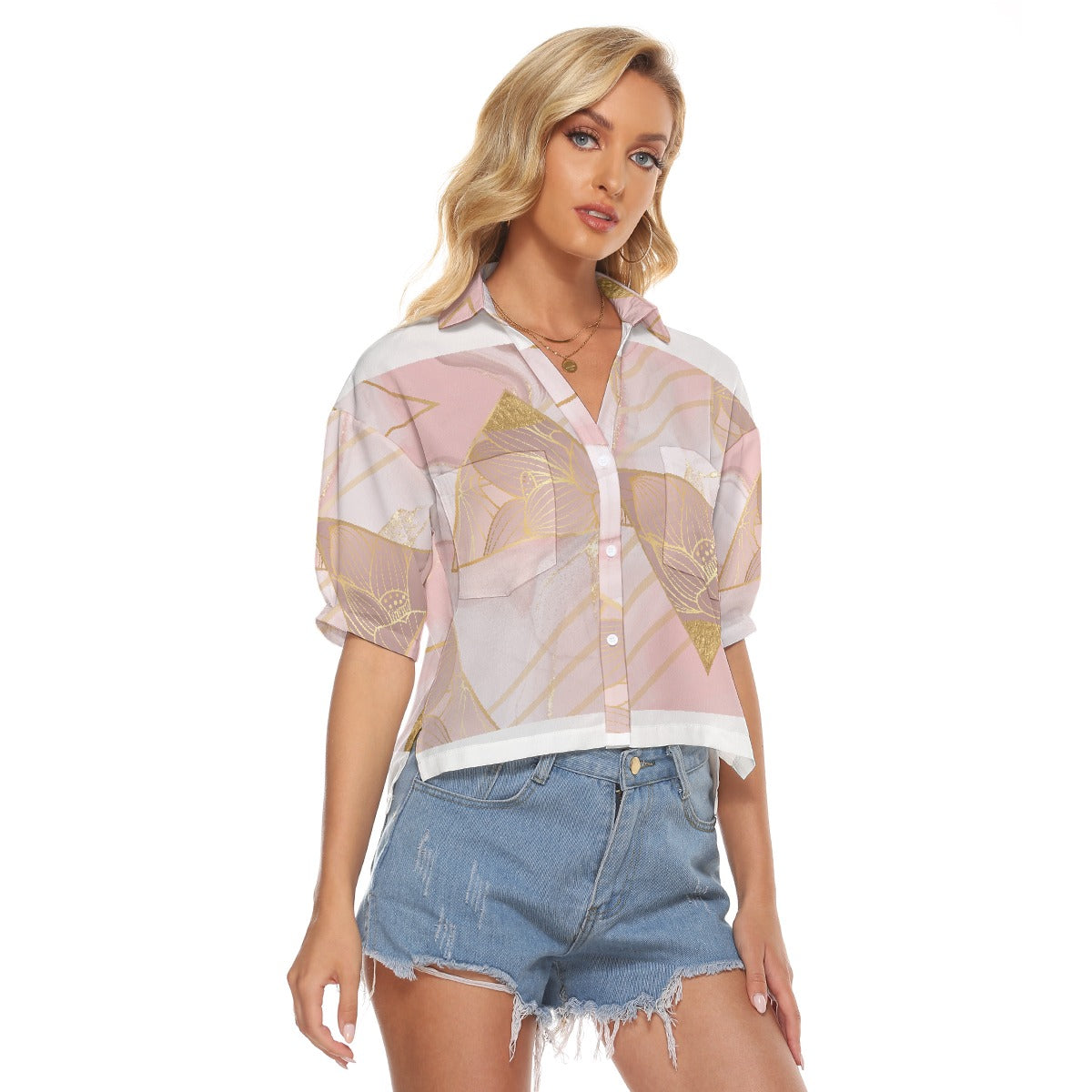 All-Over Print Women's V-neck Shirts
