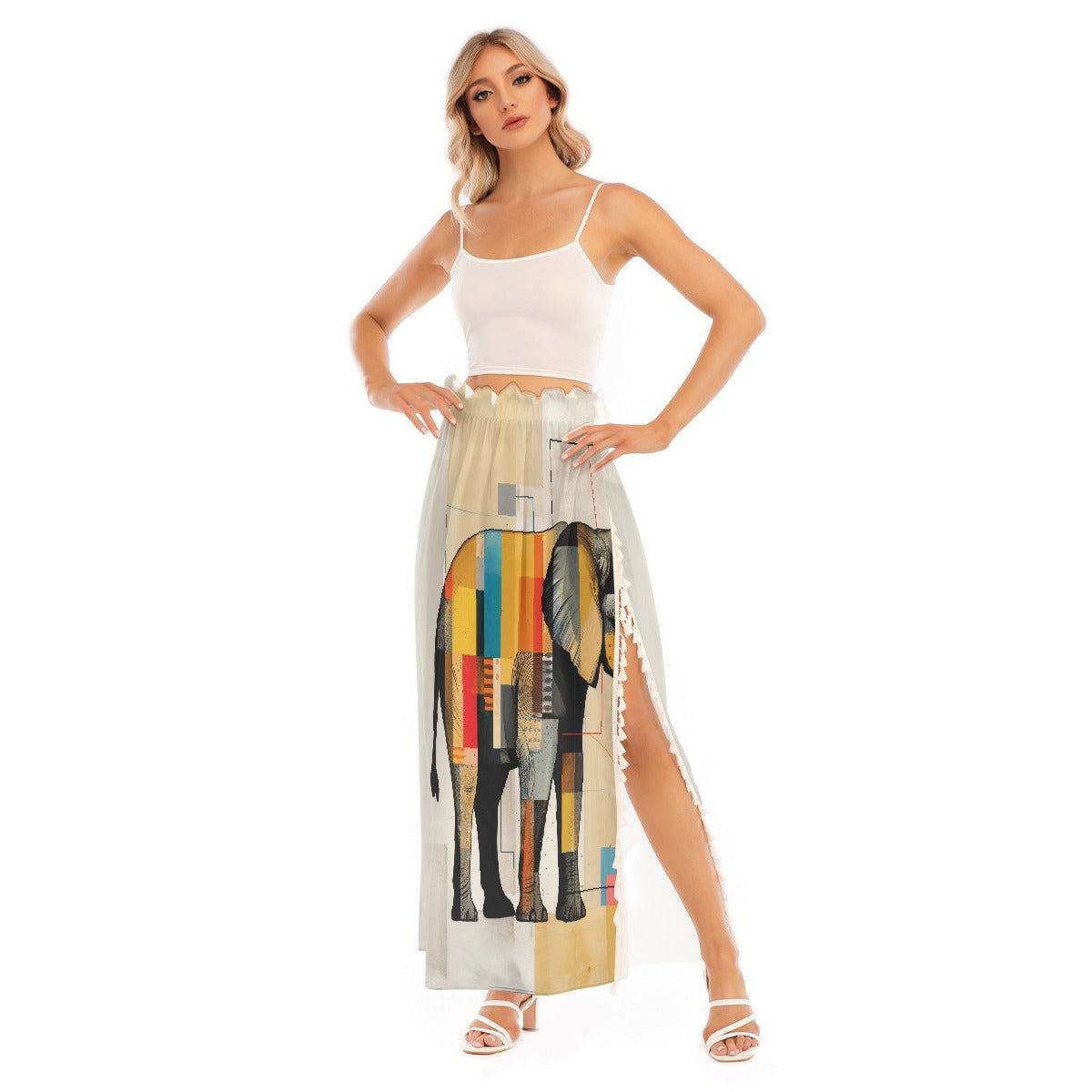 All-Over Print Women's Side Split Skirt