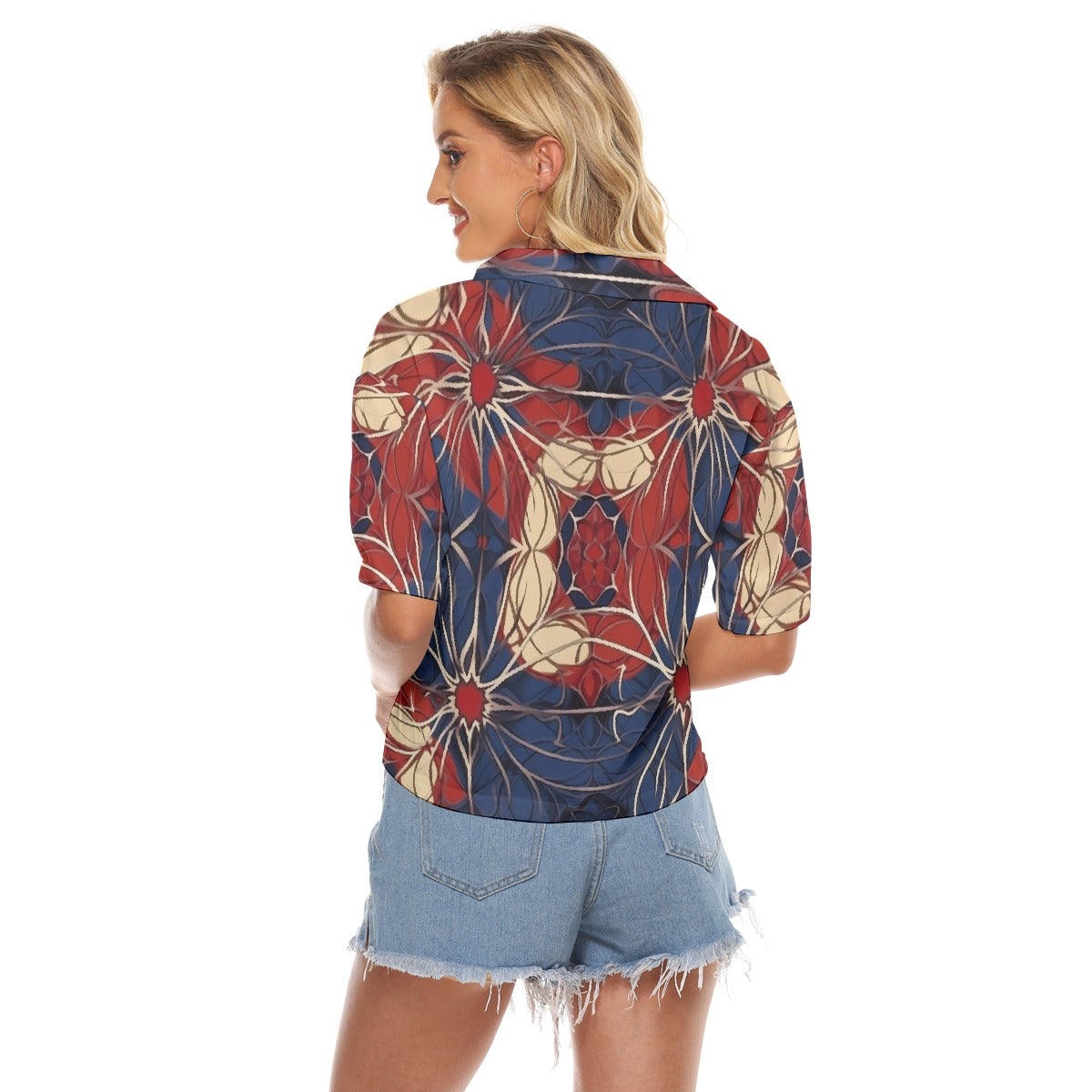 All-Over Print Women's V-neck Shirts