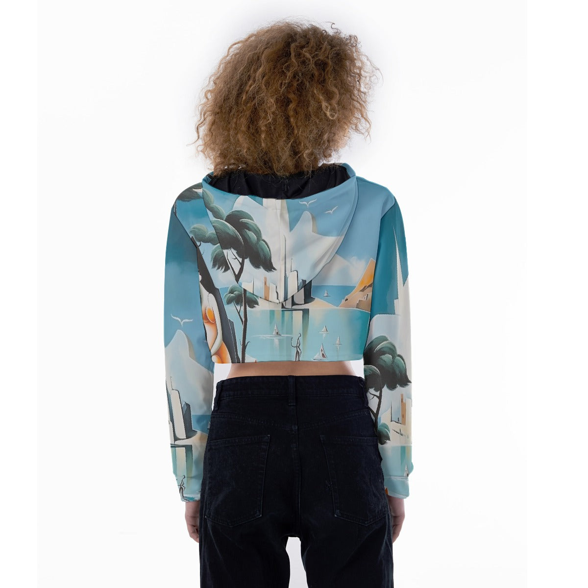 All-Over Print Women's Crop Top Hoodie