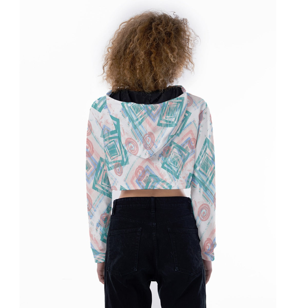 All-Over Print Women's Crop Top Hoodie