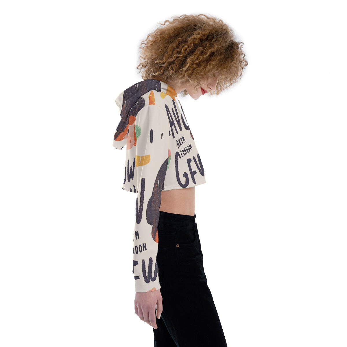All-Over Print Women's Crop Top Hoodie