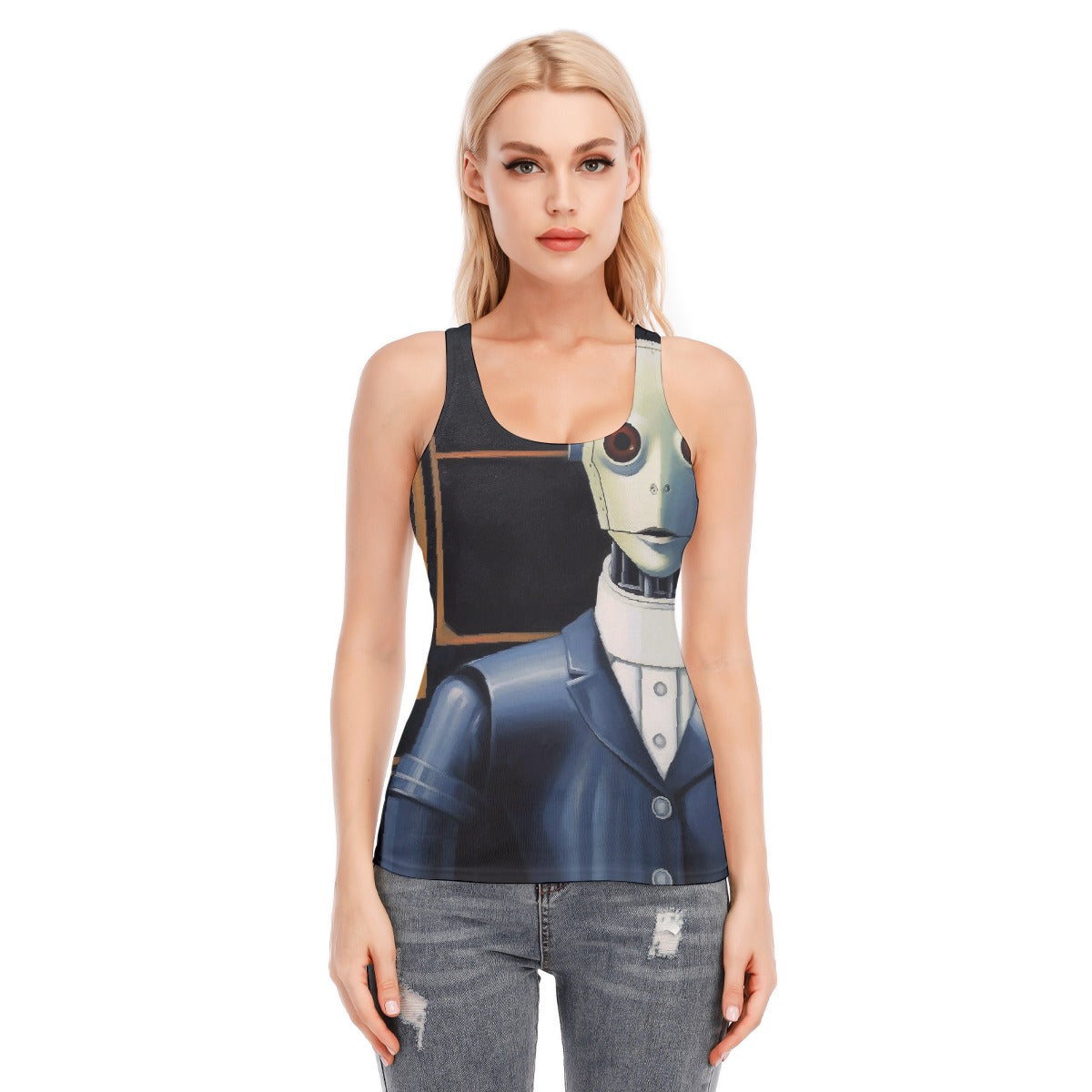 All-Over Print Women's Racer Vest | 190GSM Cotton