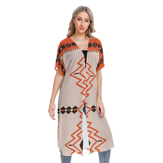 All-Over Print Women's Short Sleeve Cardigan