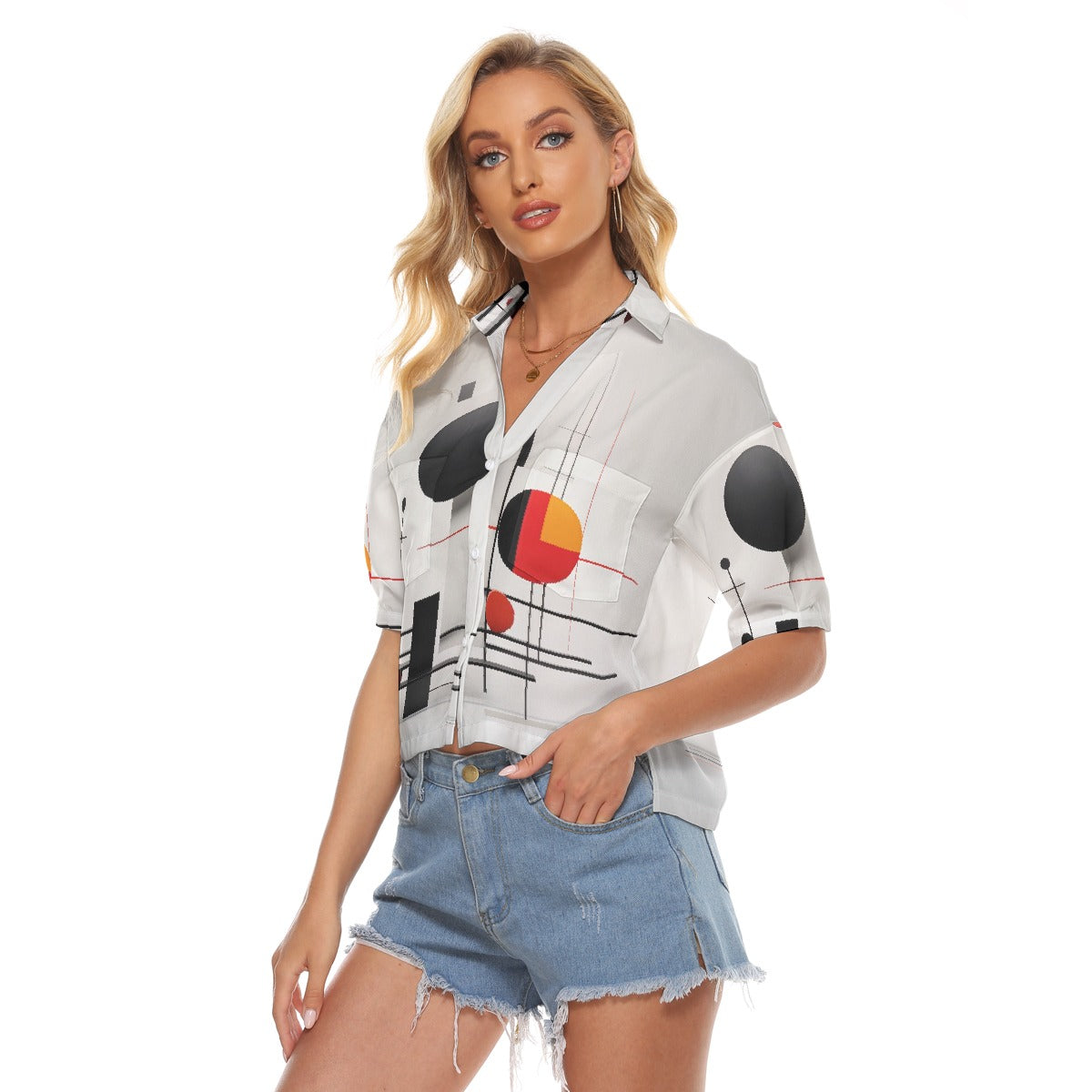 All-Over Print Women's V-neck Shirts
