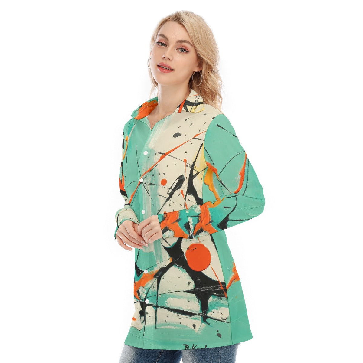 All-Over Print Women's Long Shirt