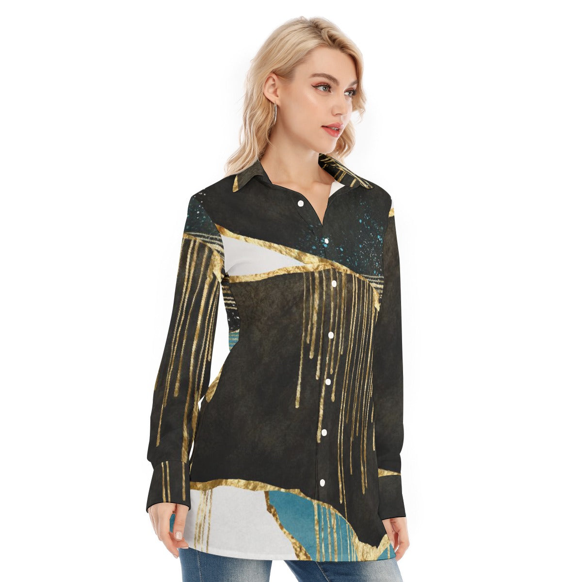 All-Over Print Women's Long Shirt