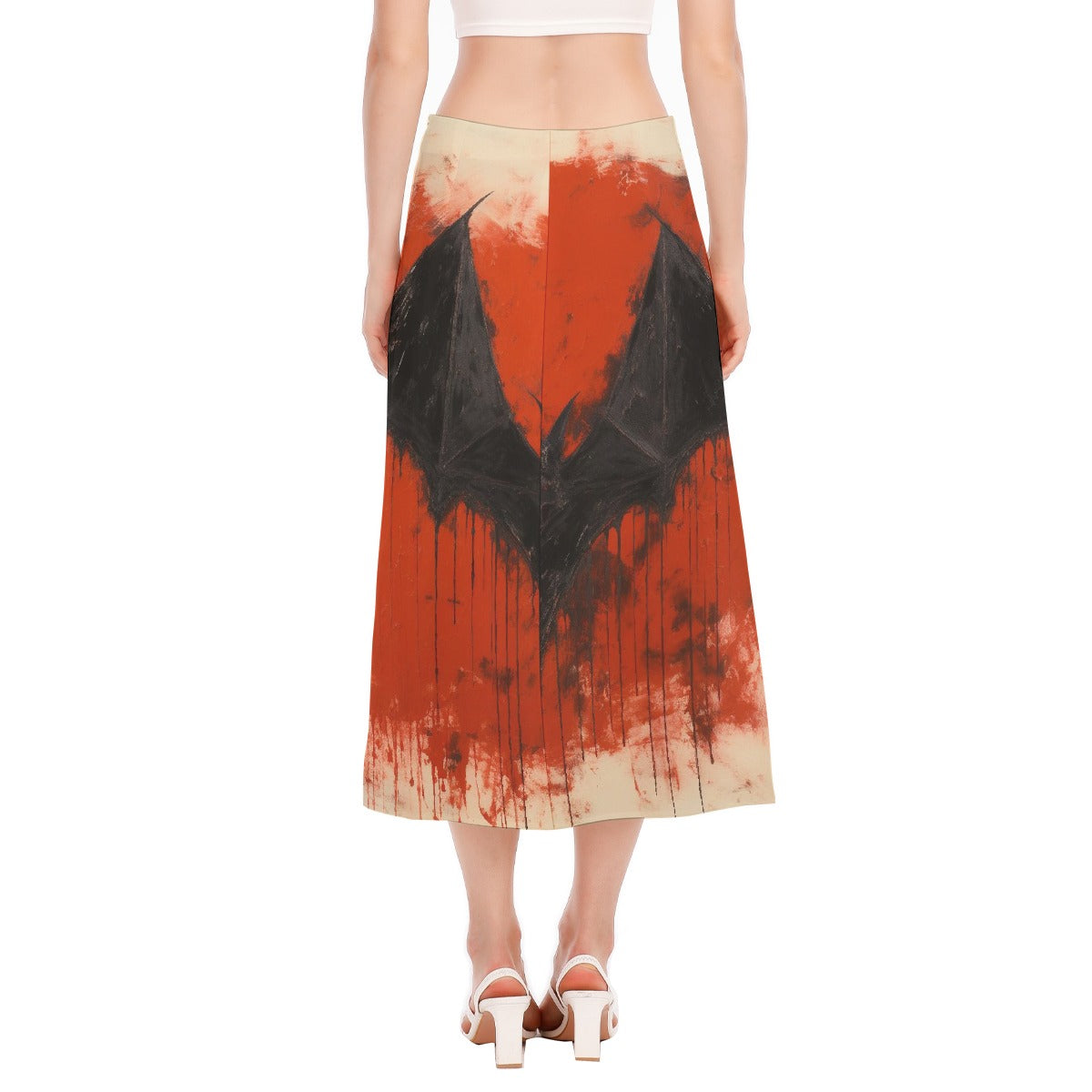 All-Over Print Women's High Slit Long Skirt