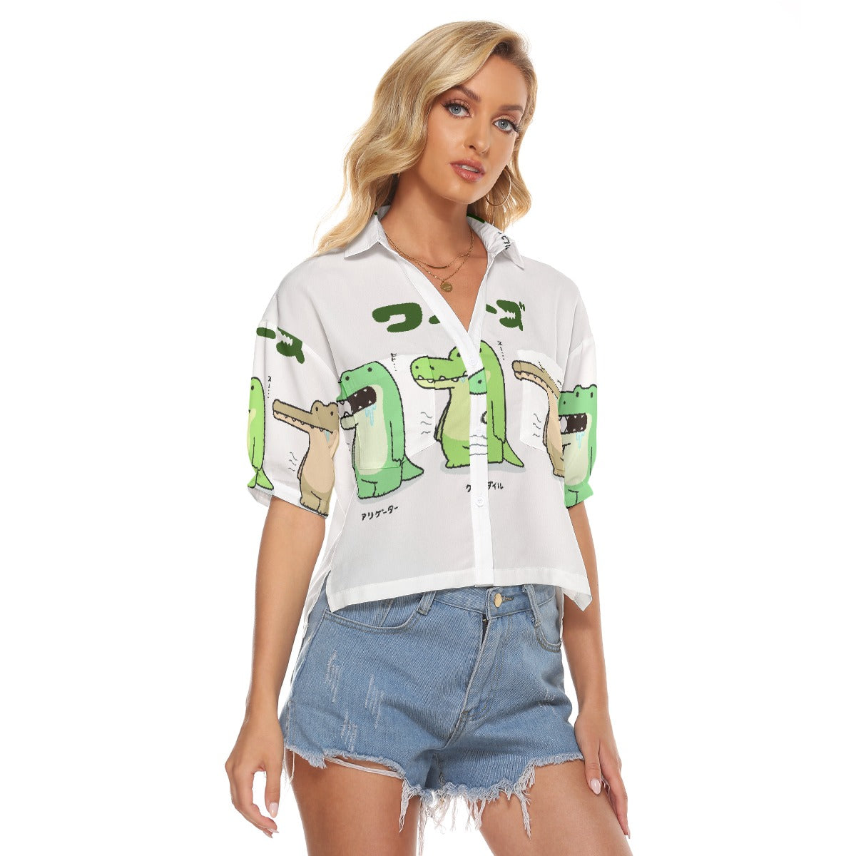 All-Over Print Women's V-neck Shirts